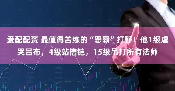 爱配配资 最值得苦练的“恶霸”打野！他1级虐哭吕布，4级站撸铠，15级吊打所有法师